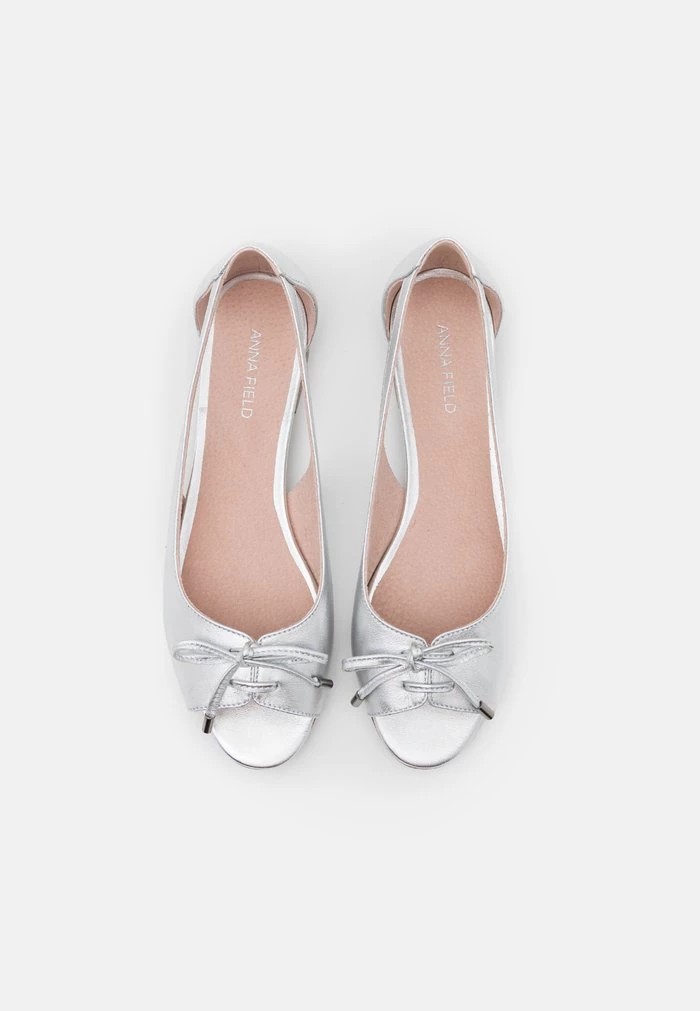 Ballerine ANNA FIELD Anna Field Cuir Argent Femme | DUE-6031594